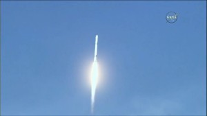 Lanzamiento de ASIM a la Estación Espacial Internacional el día 2 de abril de 2018.