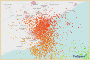 Rayos en Barcelona de la madrugada del 6 de septiembre de 2018
